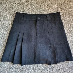 Black Corduroy Skirt / Skort - XL